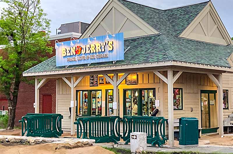 Ben & Jerry's Ice Cream Shoppe in Freeport, Maine