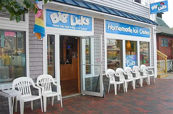Big Licks Ice Cream Shop in Old Orchard Beach, Maine