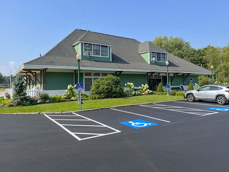 Seashore Trolley Museum building in Kennebunkport, Maine