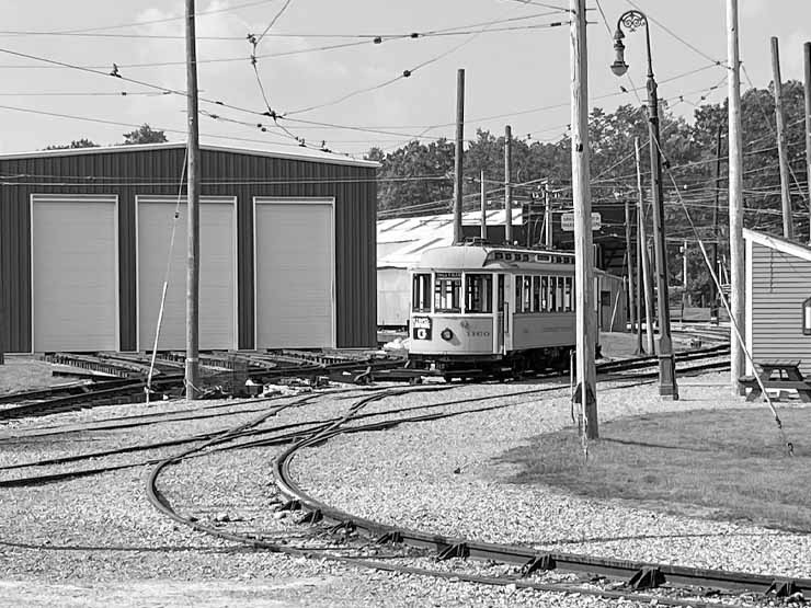 Historic Trolley at the Seashore Trolley Museum in Kennebunkport, Maine