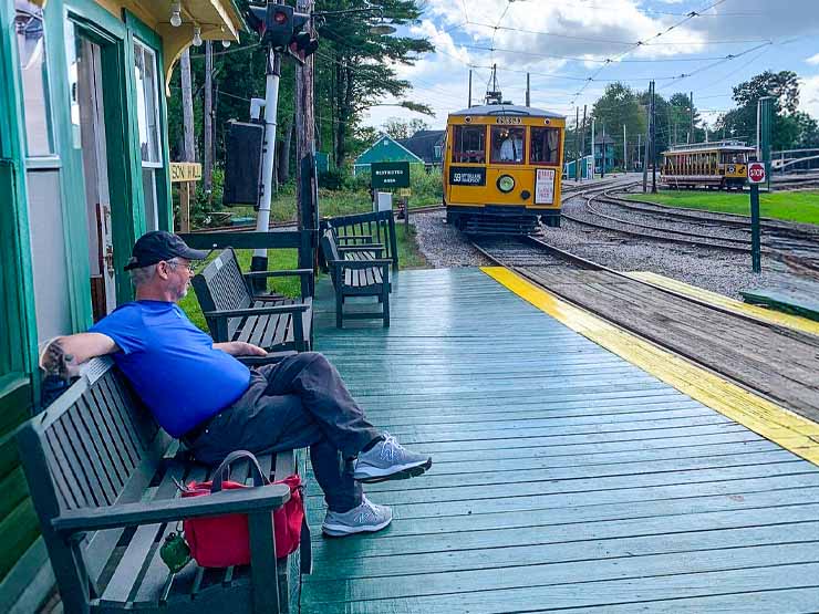 Trolley Passenger Boarding Station at the Seashore Trolley Museum
