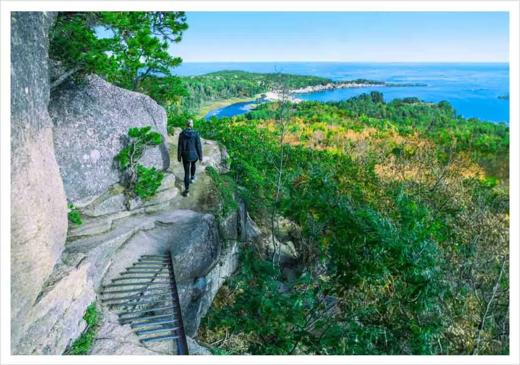 Hiking Beehive Trail in Acadia National Park