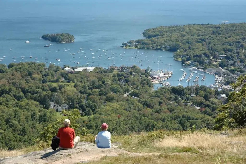 View from the summit of Mount Battie in Camden Hills State Park