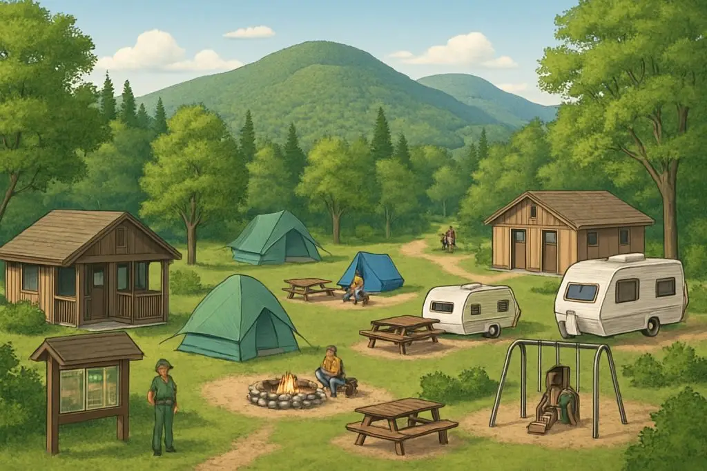Camping at Camden Hills State Park in Camden Maine